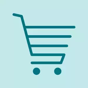 Einkaufswagen-Symbol für Online-Shopping, E-Commerce und Verkauf