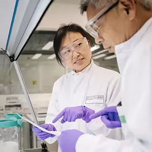 Forschungsteam im Labor analysiert Proben für Innovation und Qualität